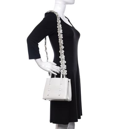 Alaia Calfskin Studded Mina 20 Bag White 2 of 9