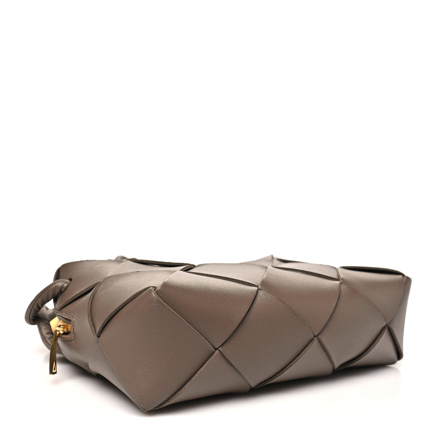 Lambskin Maxi Intrecciato Small Cassette Camera Bag Taupe Grey
