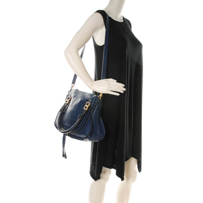 Chloe Calfskin Medium Marcie Satchel Royal Navy 2 of 7