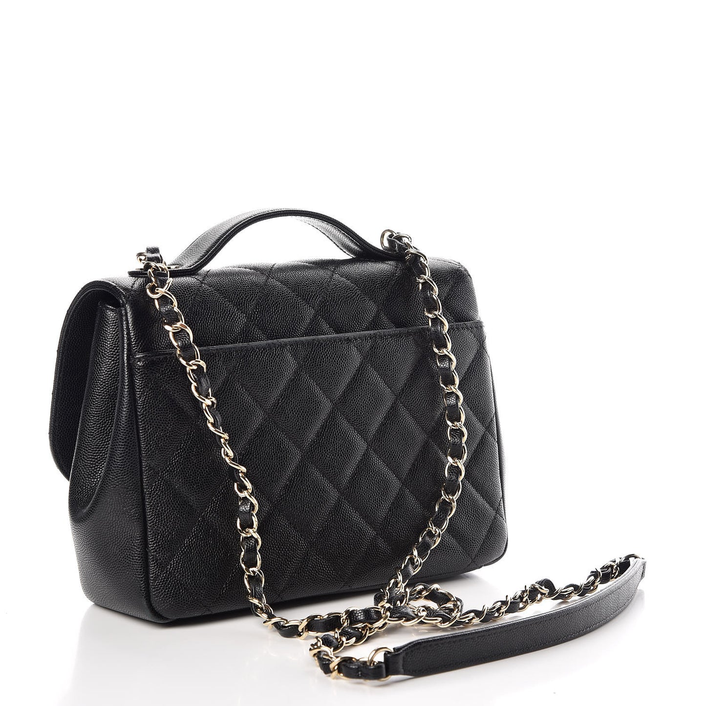 Caviar Quilted Medium Business Affinity Flap Black