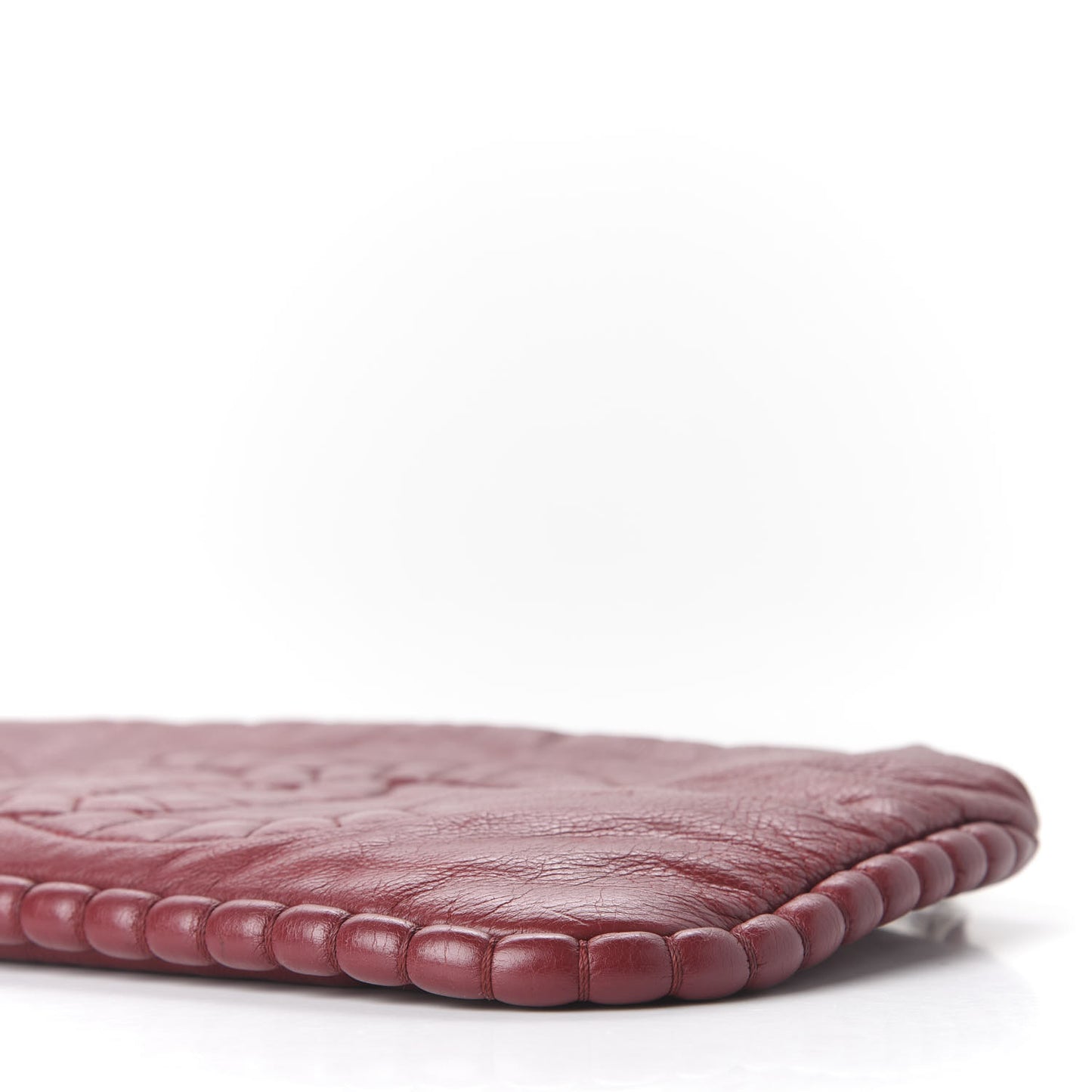 Calfskin On The Bund Pochette Dark Red