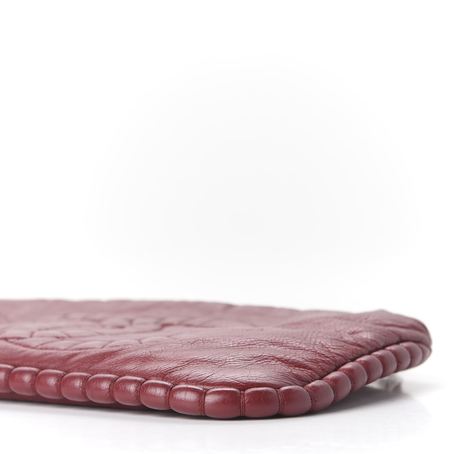 Chanel Calfskin On The Bund Pochette Dark Red 6 of 10