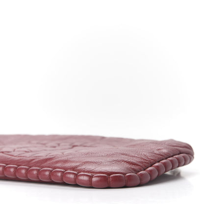 Chanel Calfskin On The Bund Pochette Dark Red 6 of 10