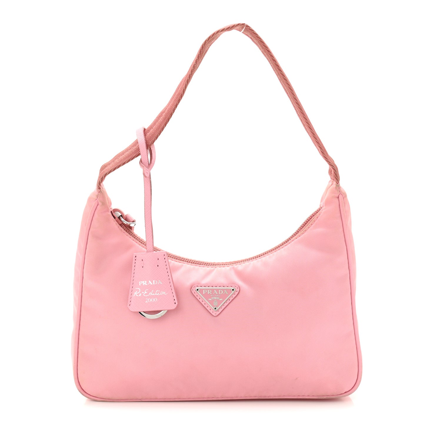 Tessuto Nylon Saffiano Mini Re-Edition 2000 Bag Rosa