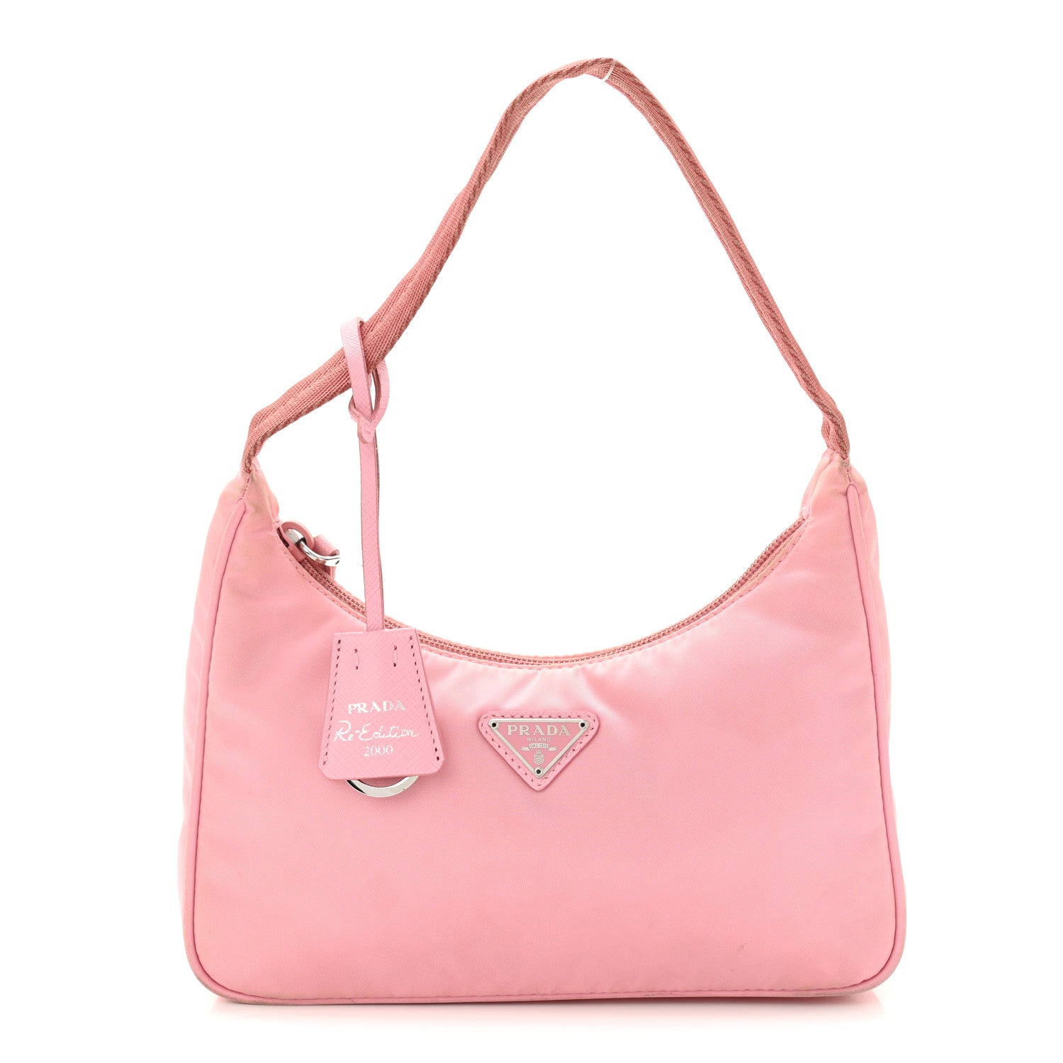 Prada Tessuto Nylon Saffiano Mini Re-Edition 2000 Bag Rosa 1 of 14