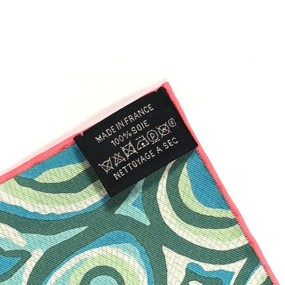 Hermes Silk La Marche Du Zambeze Scarf 90 Black Corail Vert 4 of 4