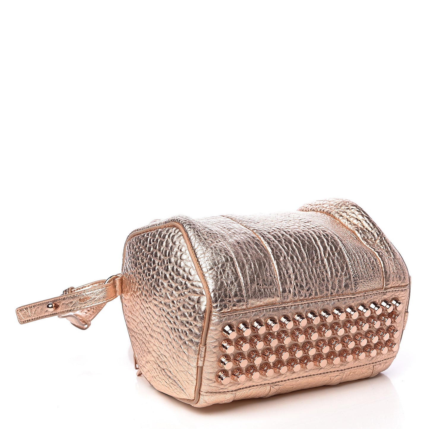Metallic Pebbled Lambskin Rockie Rose Gold Hardware