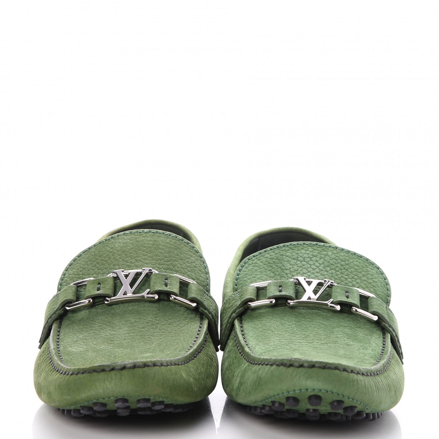 Mens Suede Hockenheim Moccasin Loafers 8 Green