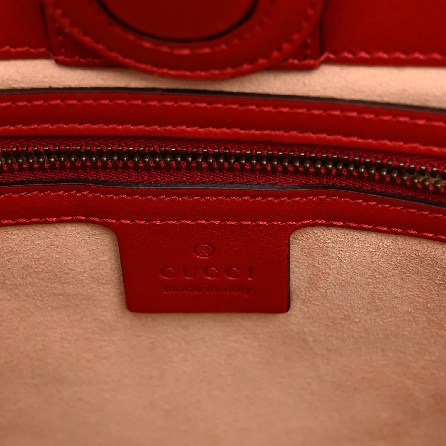 Gucci Calfskin Matelasse Medium GG Marmont Shoulder Tote Bag Hibiscus Red 6 of 9