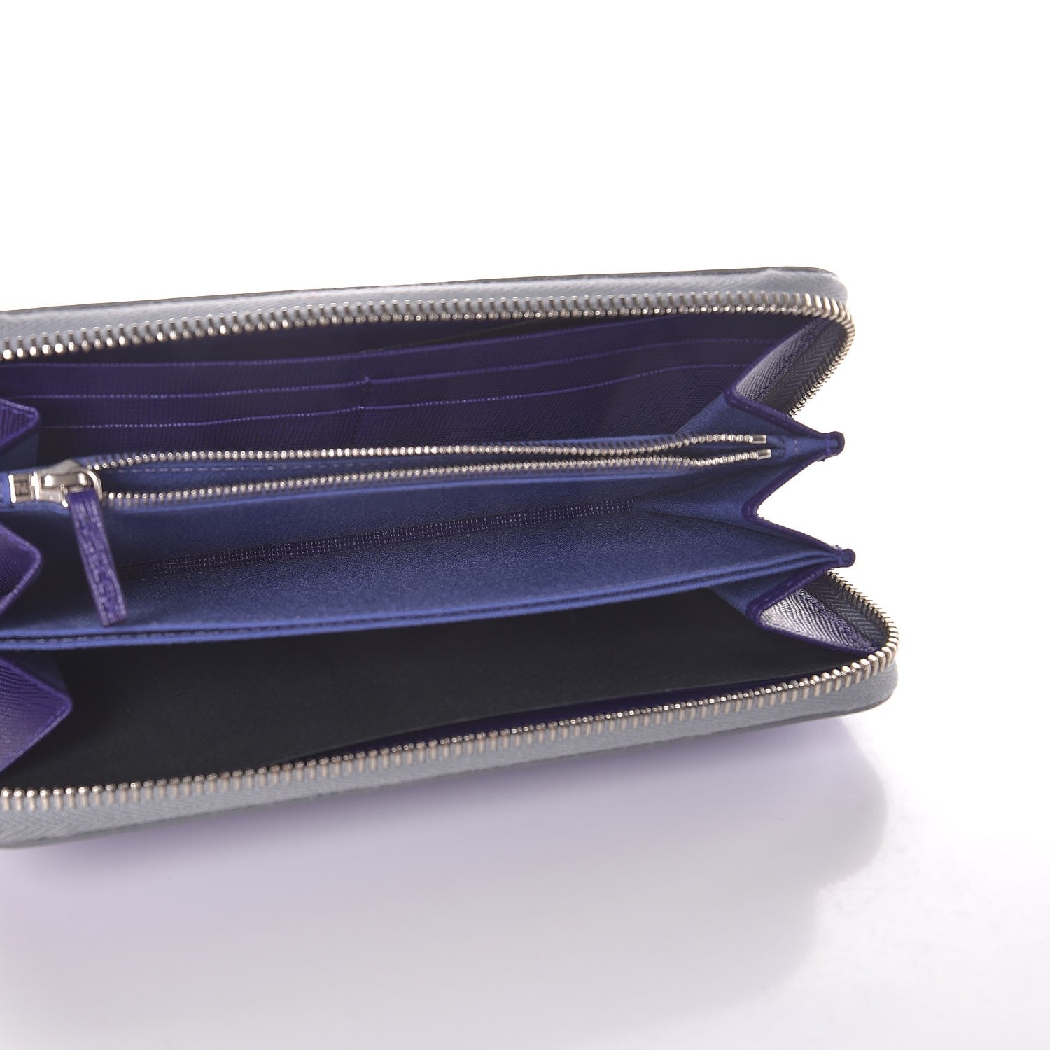 Fendi Vitello Elite Studded Hypnoteyes Zip Around Wallet Polvere Multicolor 5 of 8
