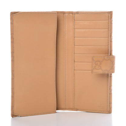 Gucci Guccissima Margaux Calfskin Metal Bar Continental Flap Wallet Beige 5 of 13
