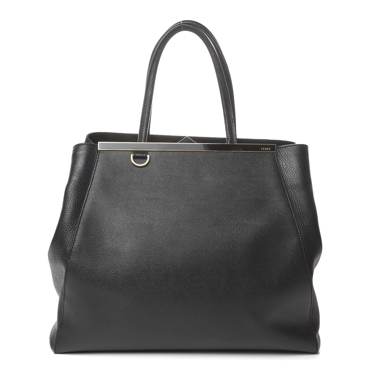 Fendi Vitello Elite Large 2Jours Tote Black 1 of 13