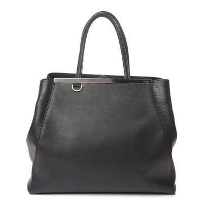 Fendi Vitello Elite Large 2Jours Tote Black 1 of 13