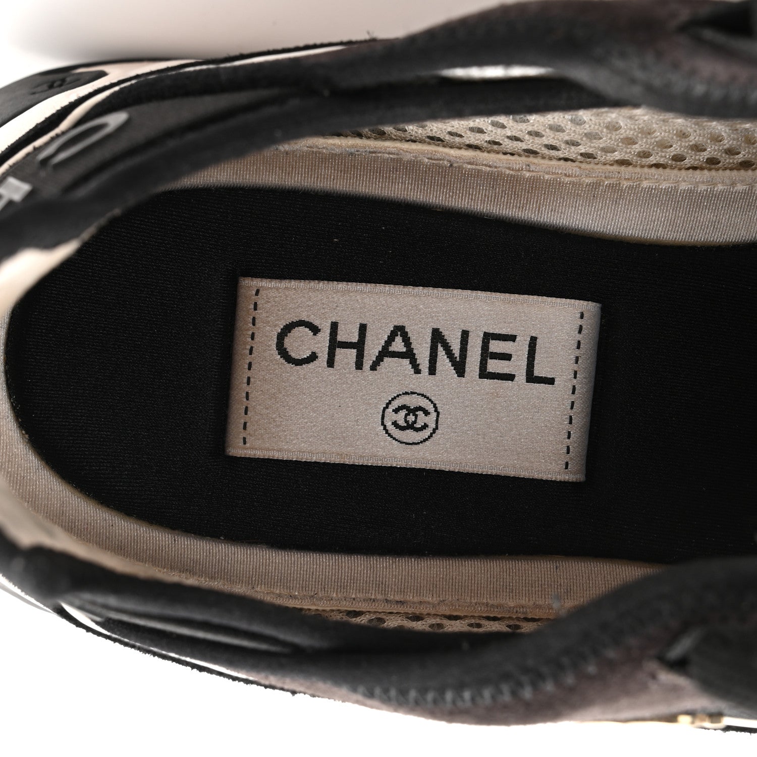 Chanel Fabric Suede CC Sneakers 39 Black 8 of 10