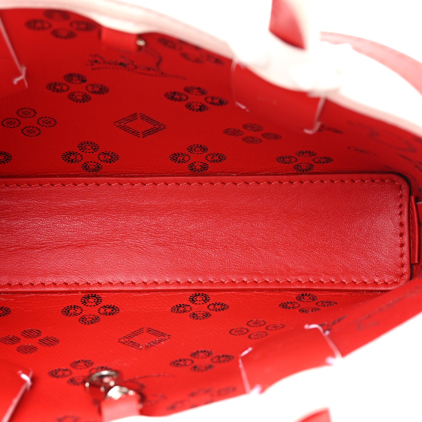 Calfskin Loubinthesky Nano Cabata Tote White