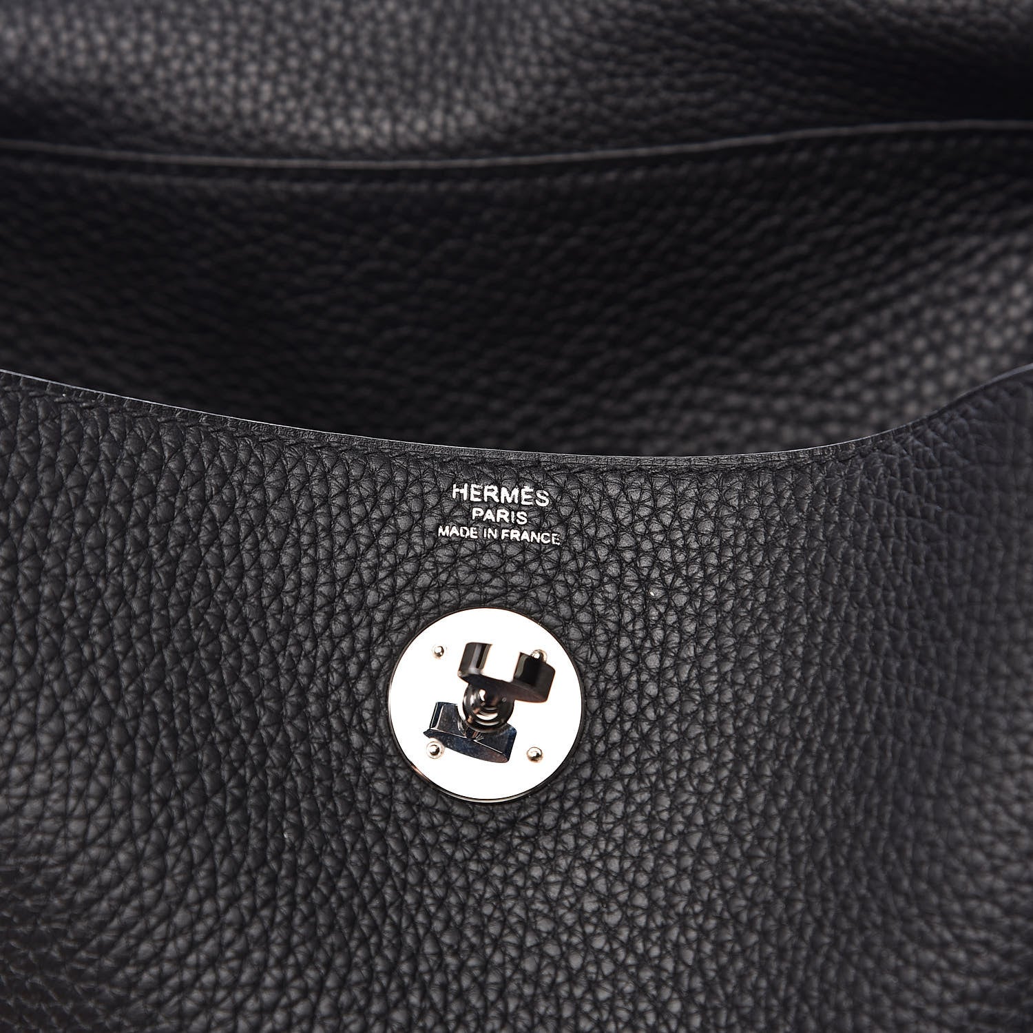 Hermes Taurillon Clemence Lindy 26 Black 6 of 11