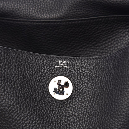 Hermes Taurillon Clemence Lindy 26 Black 6 of 11