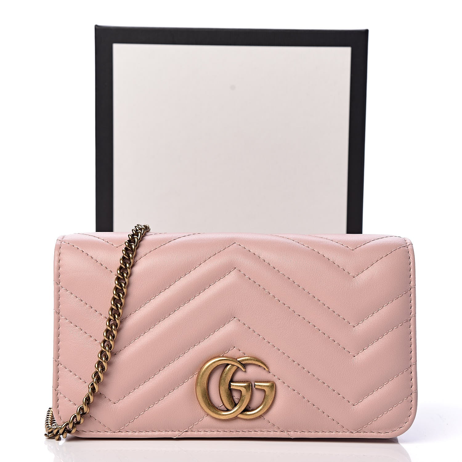 Gucci Calfskin Matelasse GG Marmont Mini Bag Perfect Pink 10 of 10