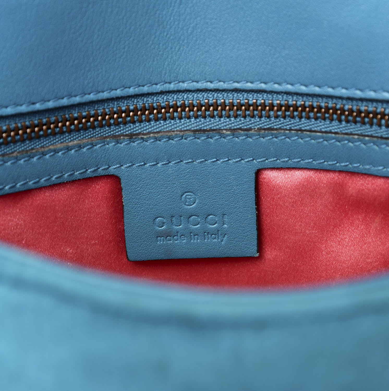 Gucci Velvet Matelasse Small GG Marmont Shoulder Bag Pavone Cyan 5 of 8