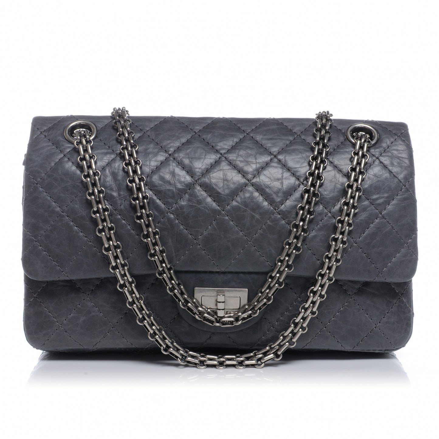 Aged Calfskin 50th Anniversary 2.55 Reissue 225 Flap Grey