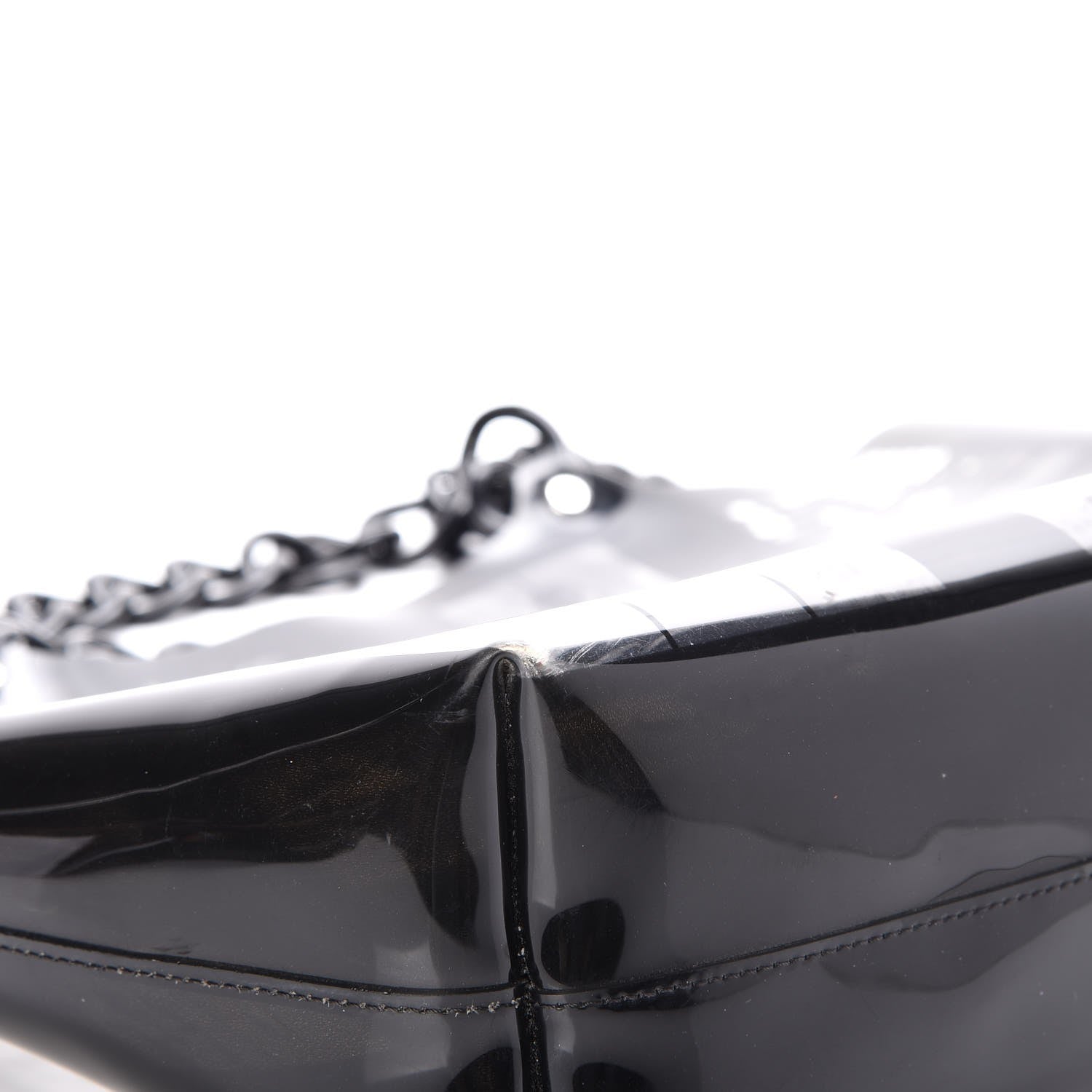 Chanel Vinyl Coco Window Tote Black 8 of 11