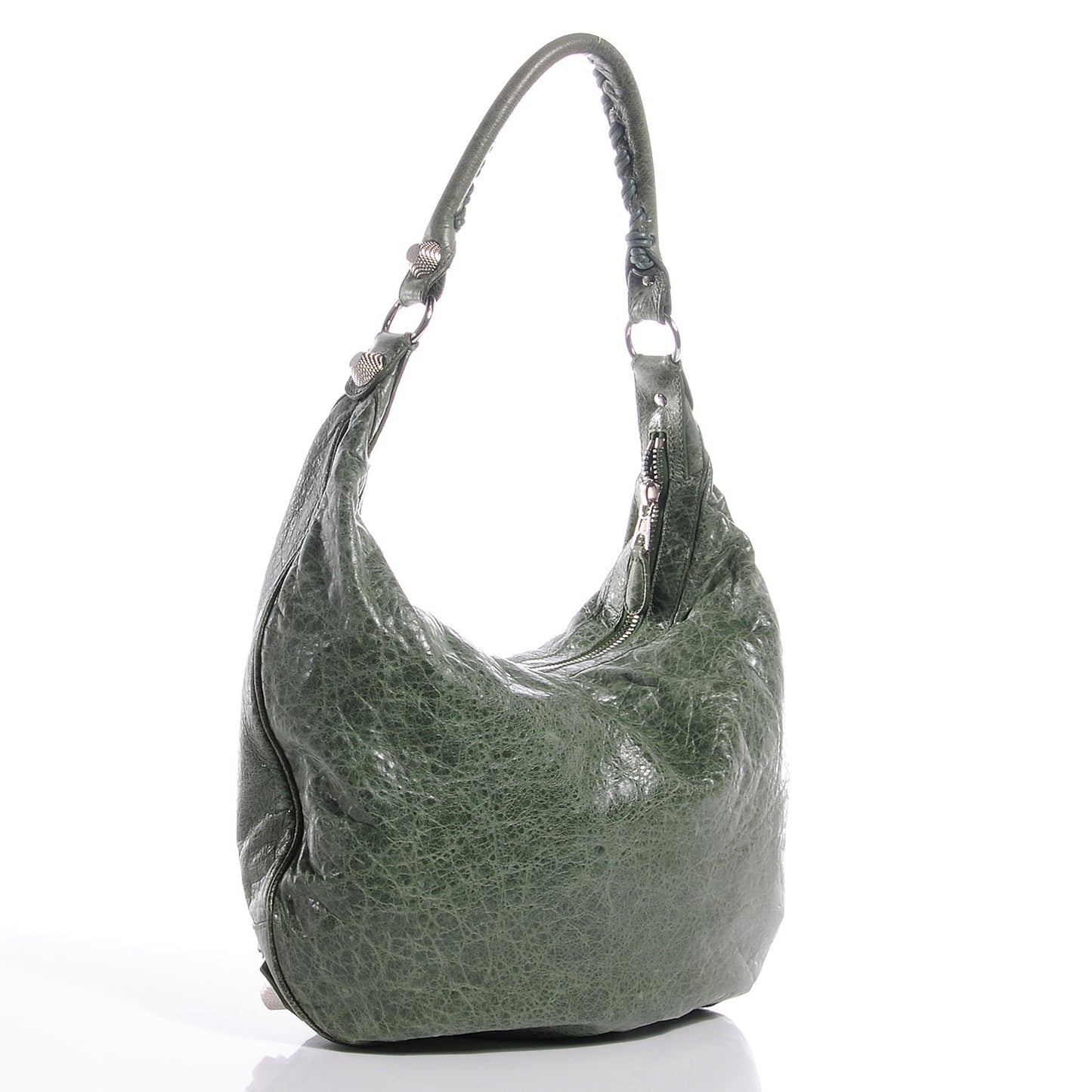 Agneau Giant 21 Silver Hardware Hobo Vert Thyme