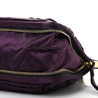 Lanvin Satin Amalia Medium Shoulder Bag Violet 9 of 11