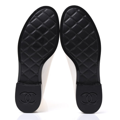 Chanel Rubber Rain Boots 39 Ivory Black 5 of 9