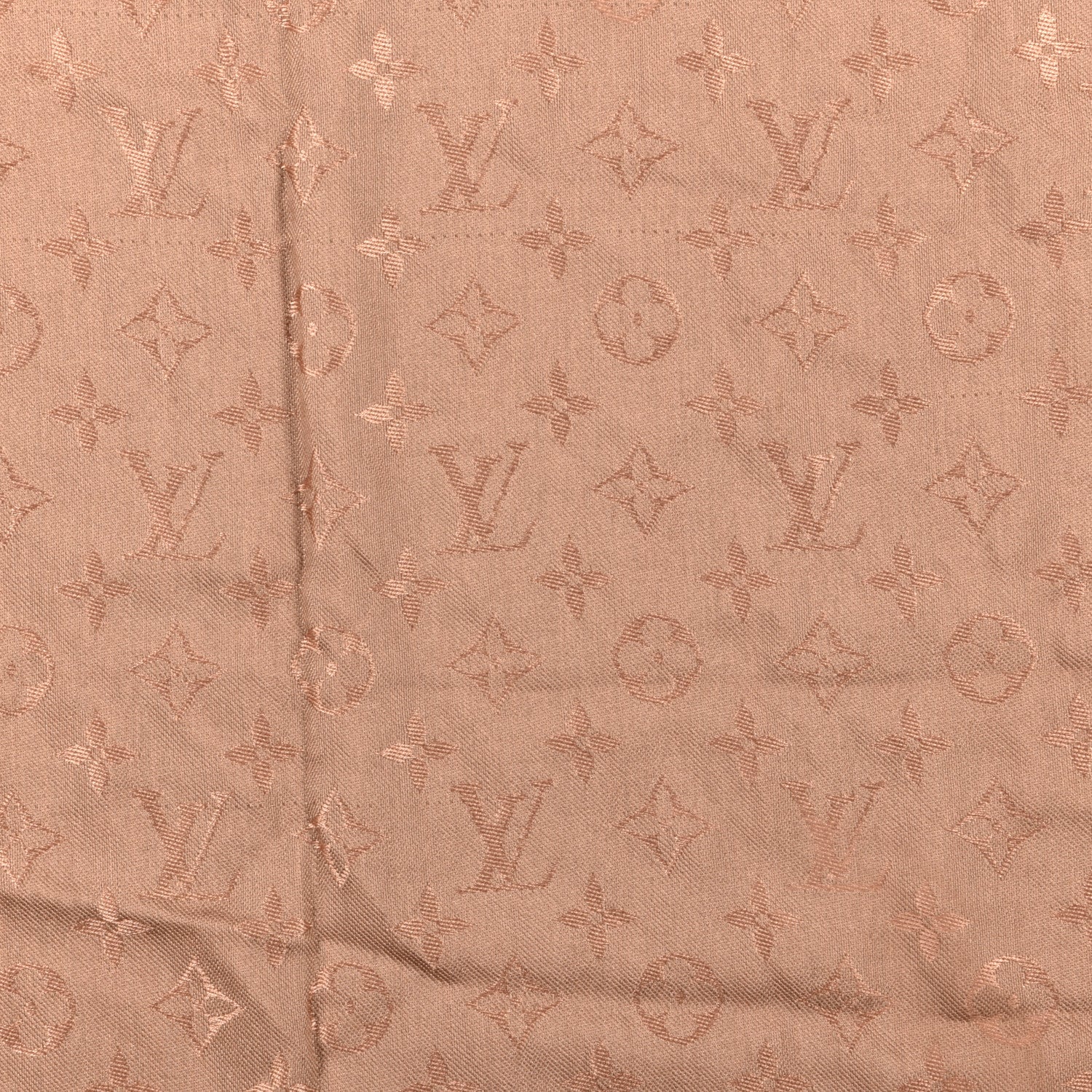 Louis Vuitton Silk Wool Monogram Denim Shawl Rose 3 of 4