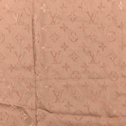 Louis Vuitton Silk Wool Monogram Denim Shawl Rose 3 of 4