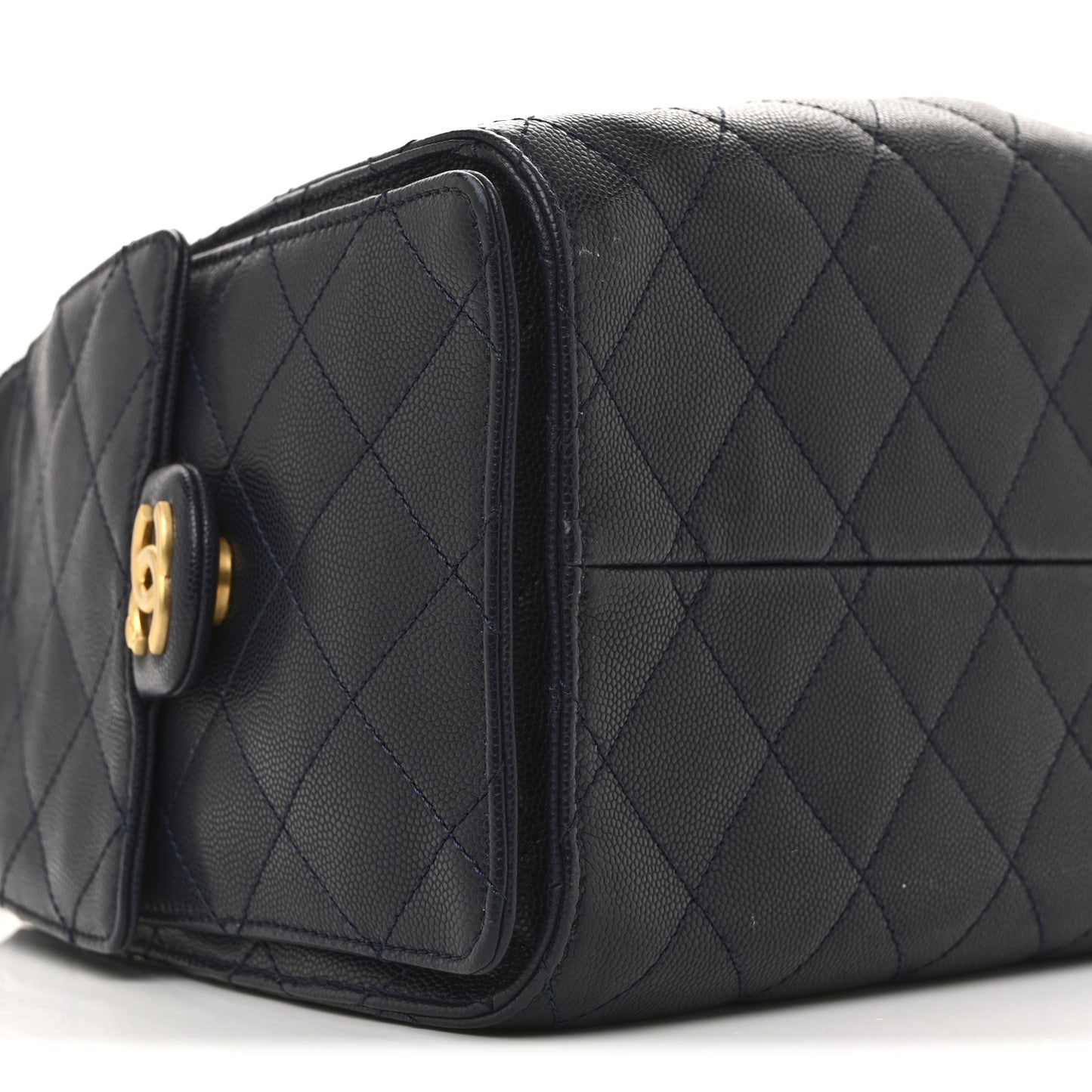 Caviar Quilted Small Chanel 25 Handbag Dark Navy