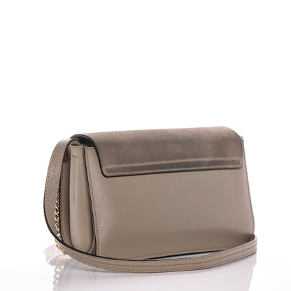 Chloe Suede Calfskin Small Faye Shoulder Bag Motty Grey 3 of 7