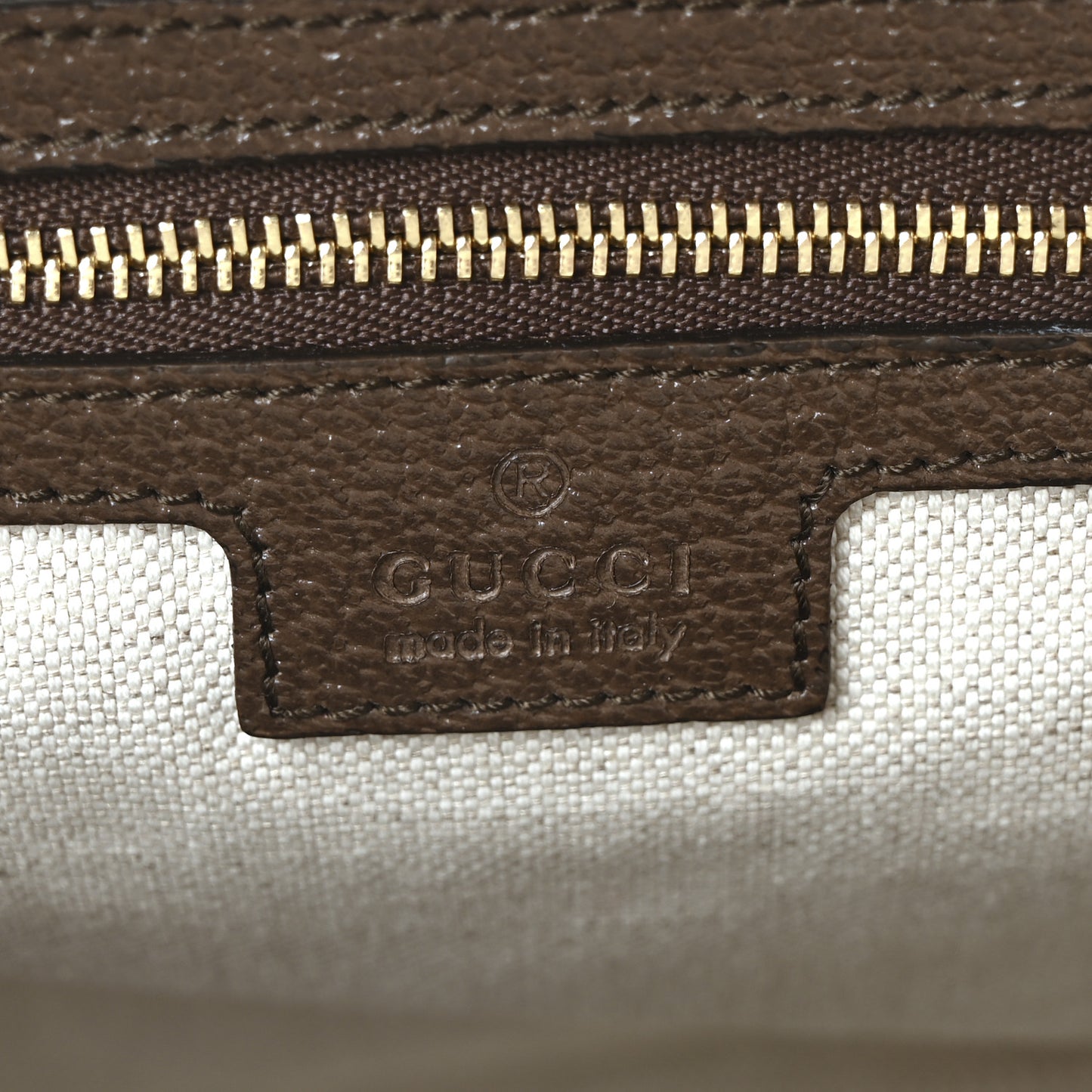 Monogram Jumbo GG Textured Dollar Calfskin Web Medium Ophidia Shopping Tote Camel Ebony