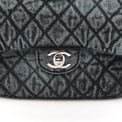 Chanel Washed Denim Quilted Small Denimpression Flap Blue Black 10 of 11