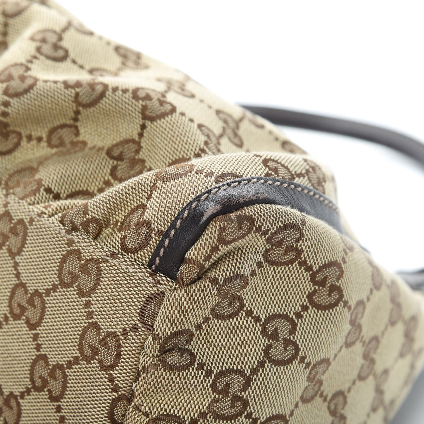 Monogram Medium D Gold Ring Hobo Dark Brown