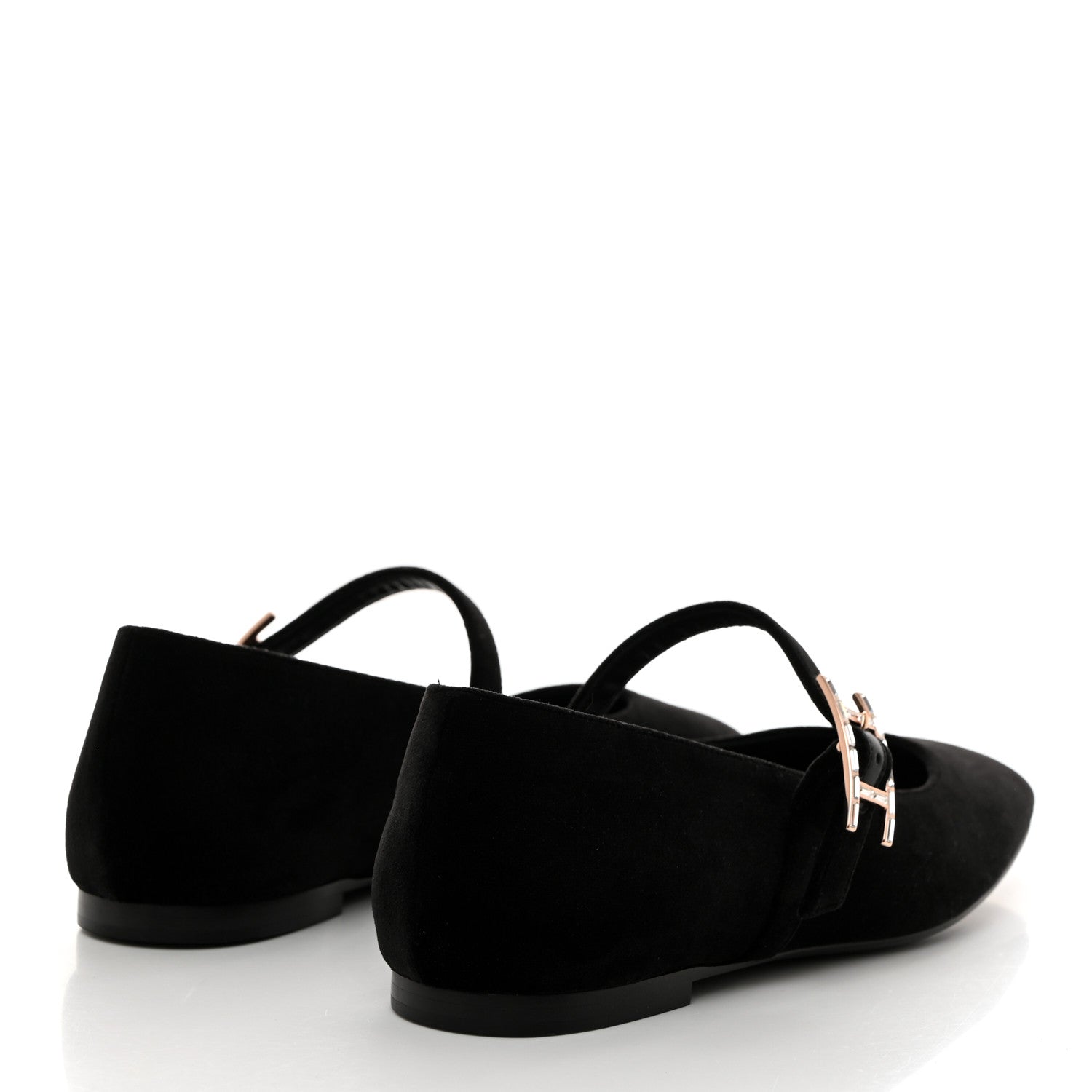 Hermes Velvet Jane Ballerina Flats 37.5 Black 37.5 Black 4 of 9