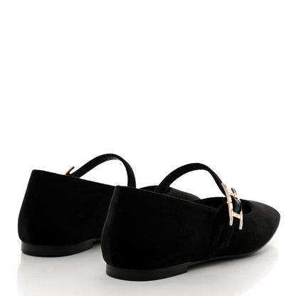 Hermes Velvet Jane Ballerina Flats 37.5 Black 37.5 Black 4 of 9
