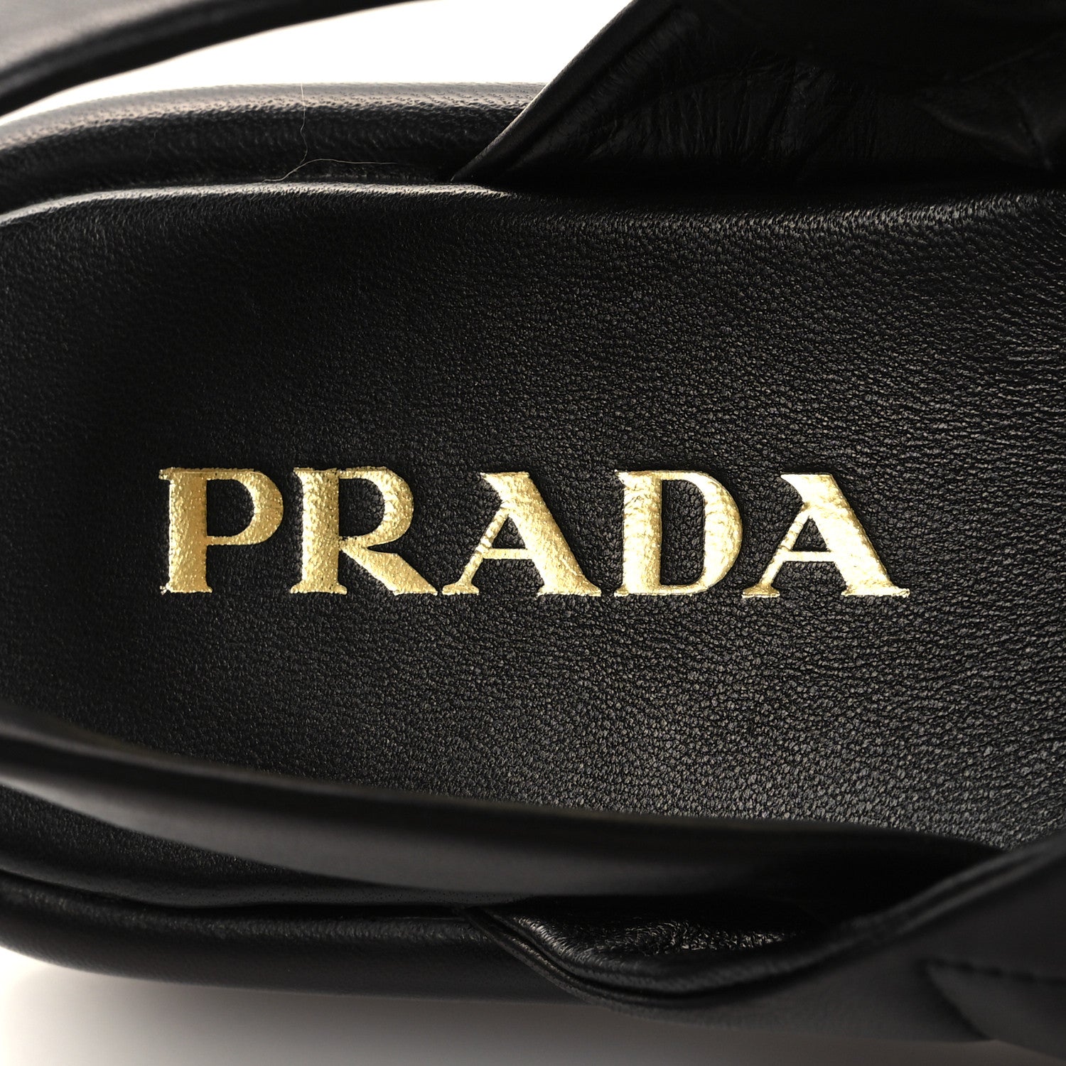 Prada Nappa Quilted Padded Sporty Platform Slingback Sandals 37.5 Black 8 of 8