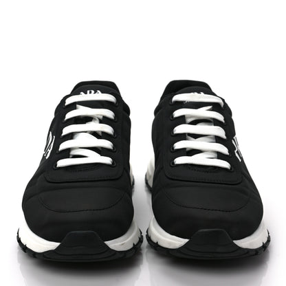 Prada Nylon Gabardine Logo Mens Sneakers 8 Black 2 of 7