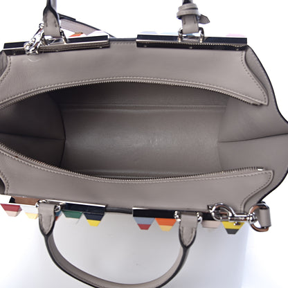 Fendi VItello Dolce Studded Petite 3Jours Tote Grigio Polvere Multicolor 5 of 9
