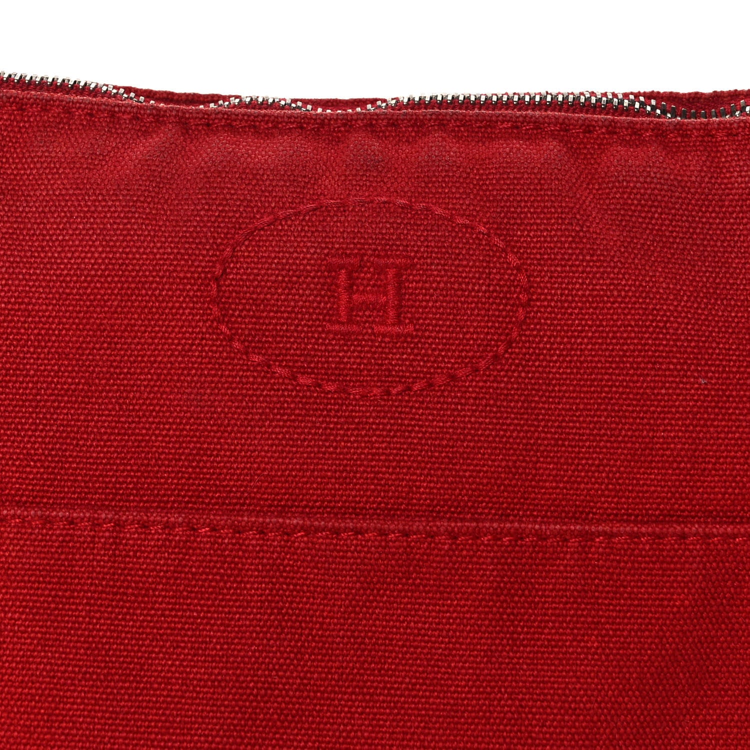 Hermes Cotton Bolide Travel Cosmetic Pouch Rouge 7 of 12