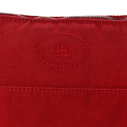 Hermes Cotton Bolide Travel Cosmetic Pouch Rouge 7 of 12