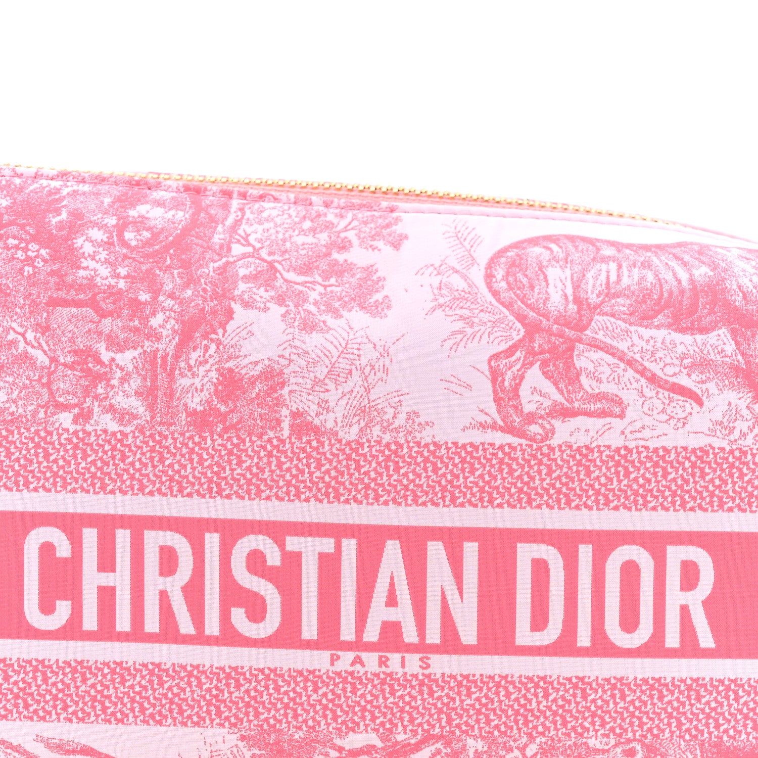 Christian Dior Canvas De Jouy Diortravel Nomad Pouch Pink 8 of 10