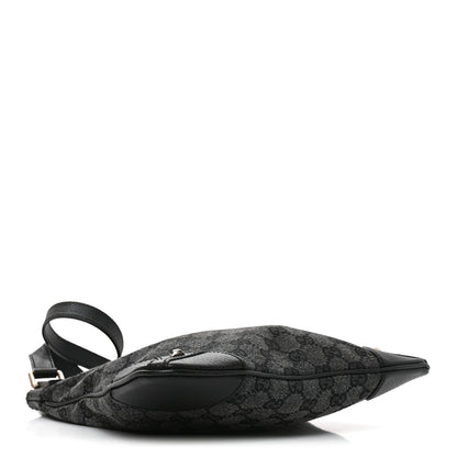 Gucci Monogram Flat Messenger Bag Black 4 of 11