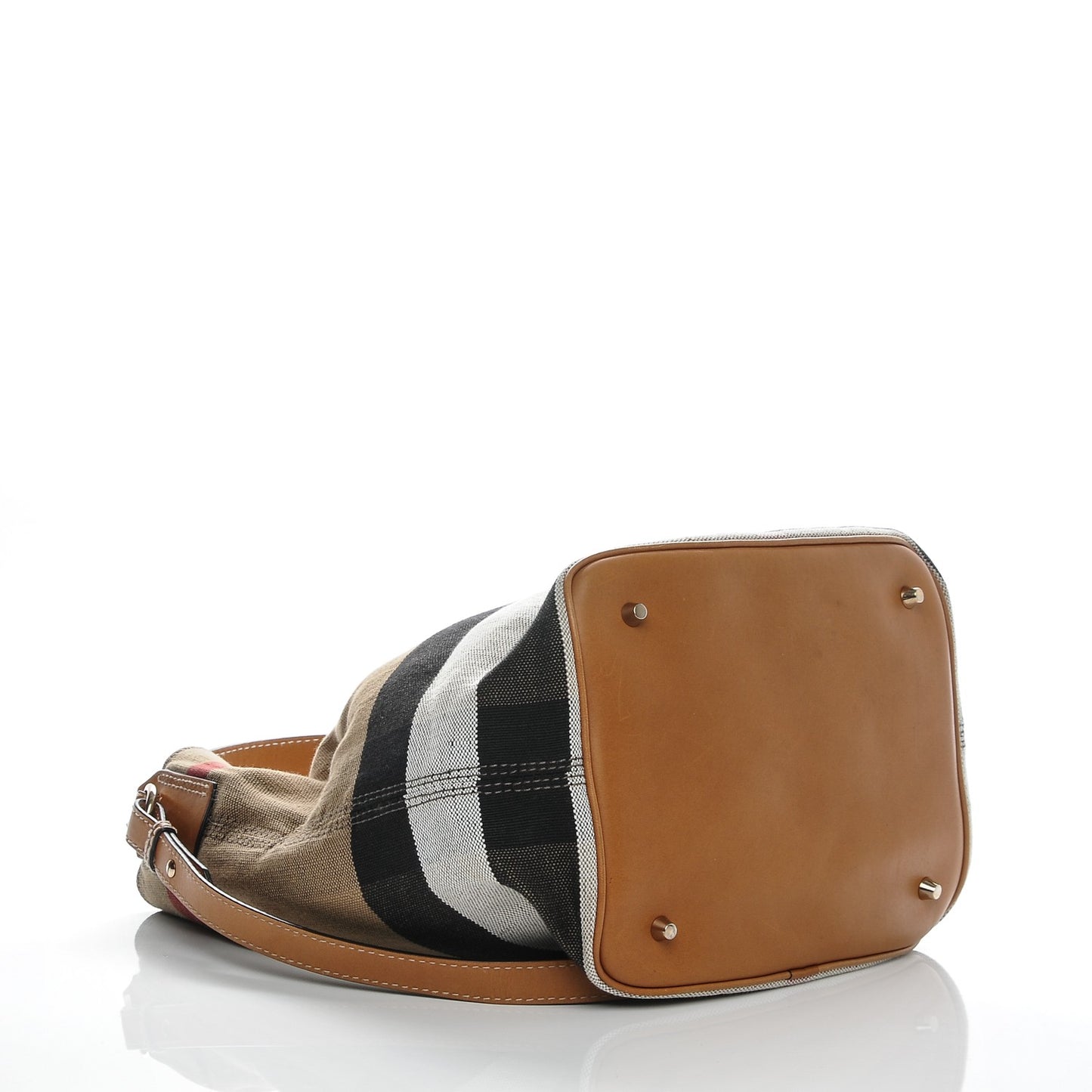 Canvas Mega Check Medium Susanna Hobo Saddle Brown