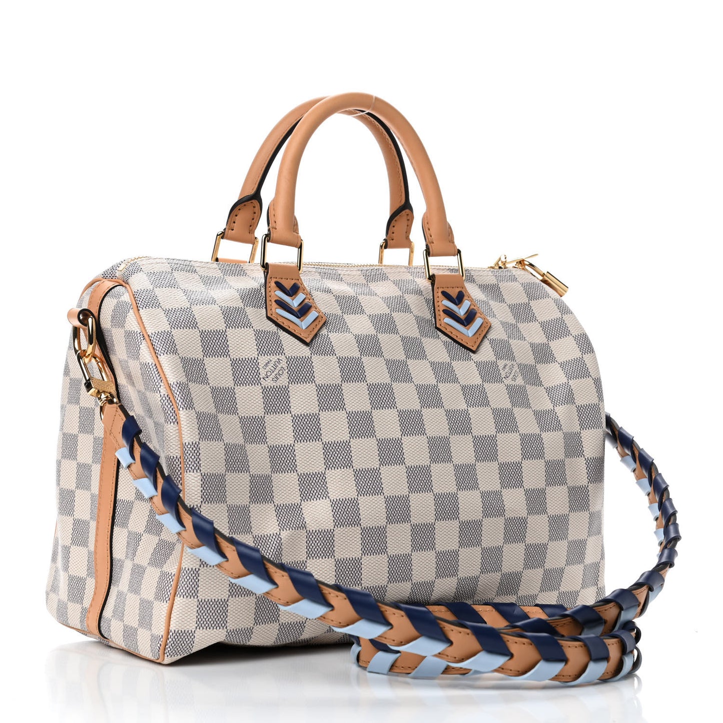 Damier Azur Braided Speedy Bandouliere 30 Blue