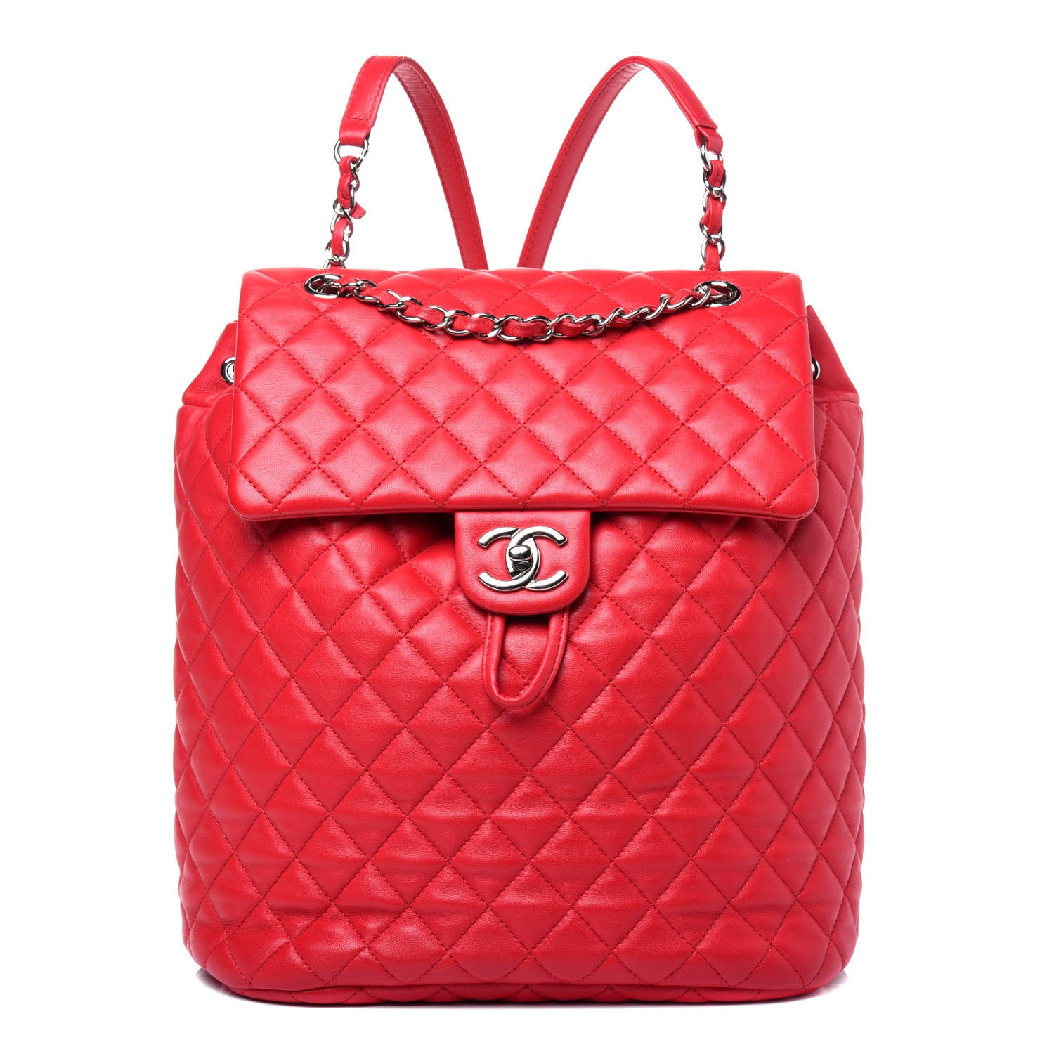 Chanel Lambskin Quilted Large Urban Spirit Backpack Red 1 of 13