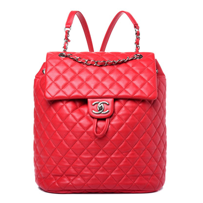 Chanel Lambskin Quilted Large Urban Spirit Backpack Red 1 of 13