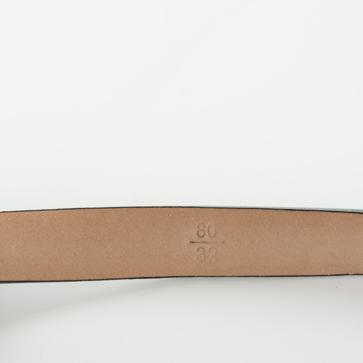 Lambskin CC Logo Skinny Belt 80 32 Black