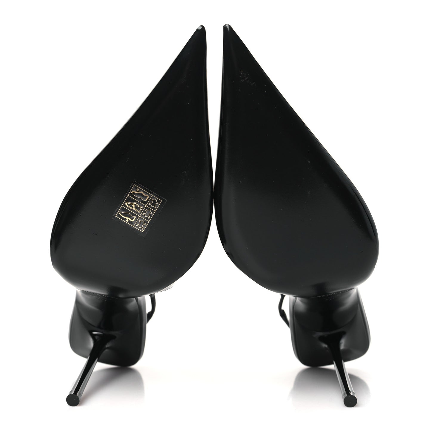 Patent Calfskin Kiss 105 Slingback Pumps 40 Black